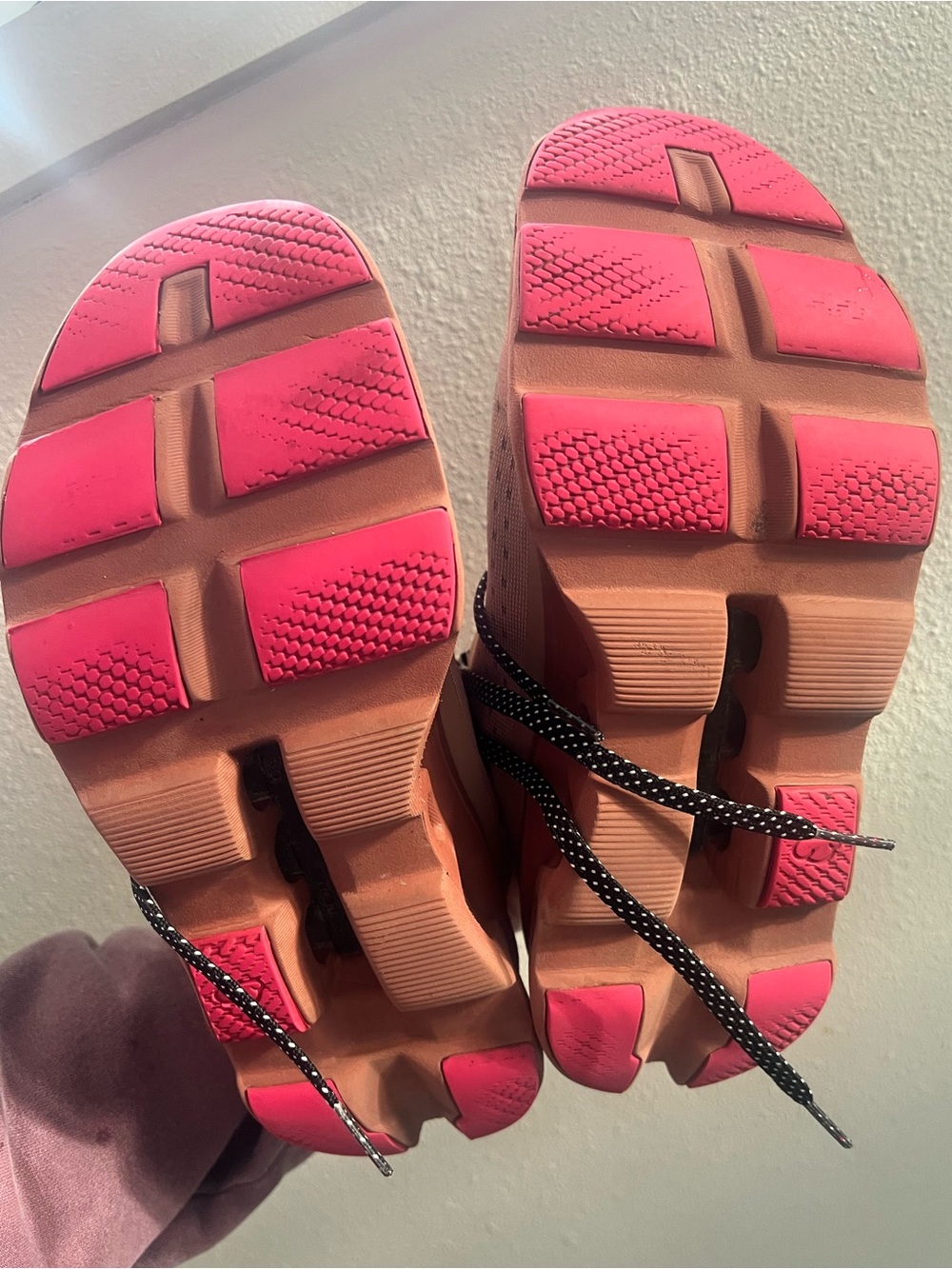 On Running Women's Cloudmonster in Peach and Hot Pink - Picture 6 of 6